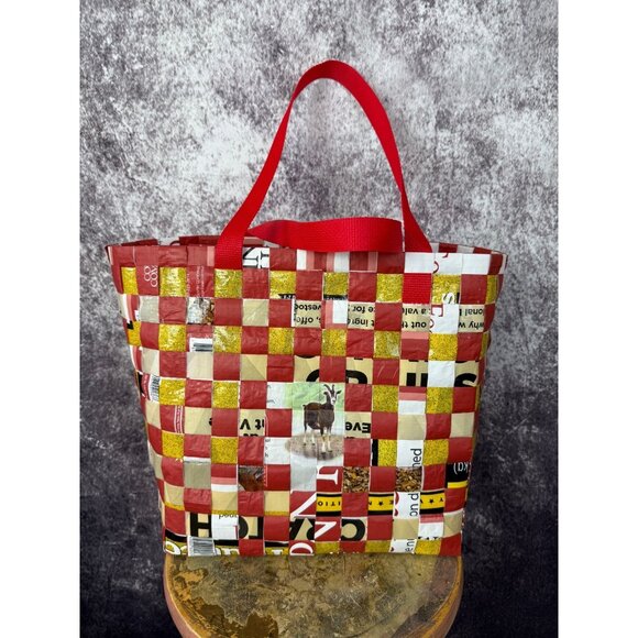 Martha's Bags Multicolor Basket Weave HandWoven Colorful Beach Tote Shopping Bag - Picture 13 of 15